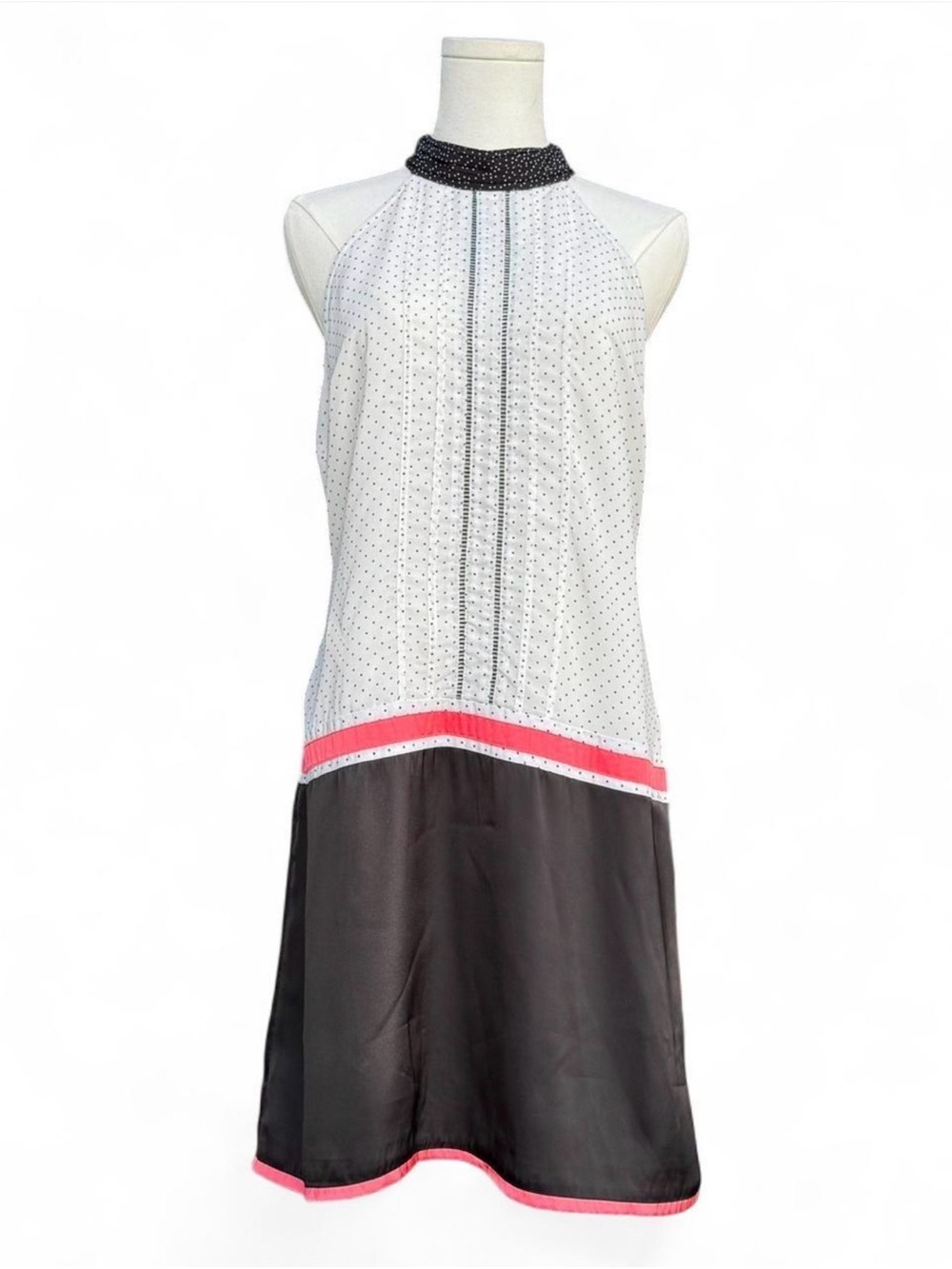Fused Polka Dot Colorblock Halter Dress | Women’s US 8
